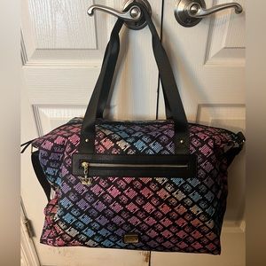 Juicy Couture nylon rainbow logo duffle bag